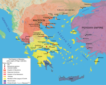 The Kingdom of Macedonia around 336 BC