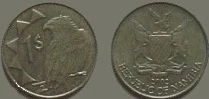 Namibia 1 dollar coin 2002