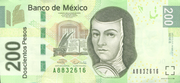 Mexico 200 Pesos UNC 2017 P-125 NEW 2015 
