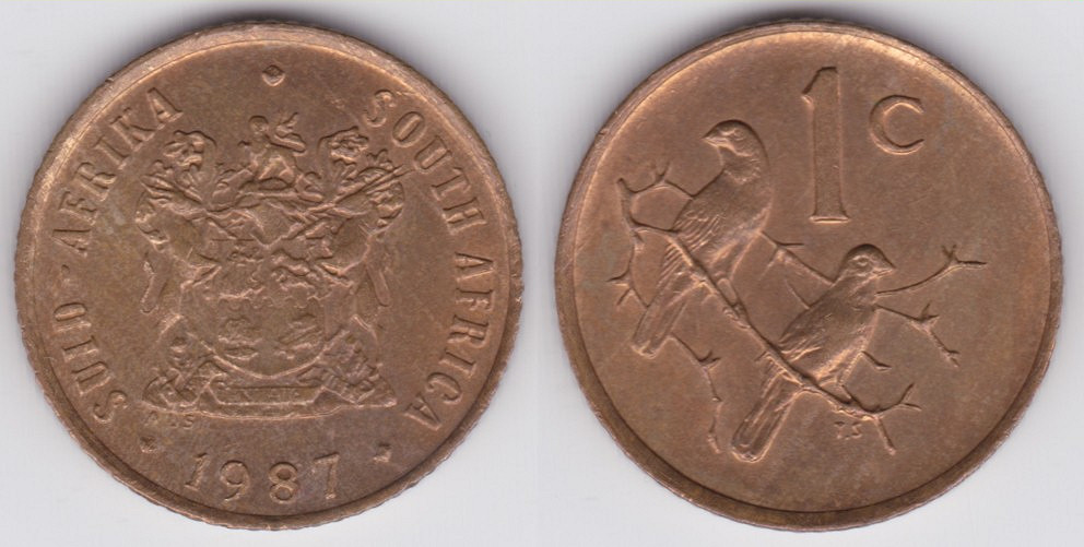 South African 1 cent coin, Currency Wiki