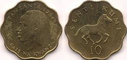 Tanzania 10 senti 1984