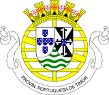The arms of Portuguese Timor.