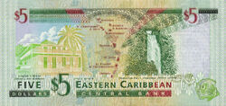 5 EC dollar banknote reverse