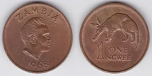 Zambia ngwee 1968
