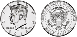 JFK half dollar 2012
