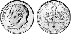 2011 US dime