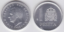 Spain 1 peseta 1988