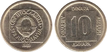 Yugoslavia 10 dinara 1989