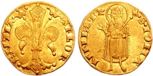 A Florentine fiorino d'oro from 1347