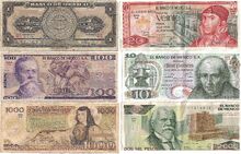 Old peso banknotes
