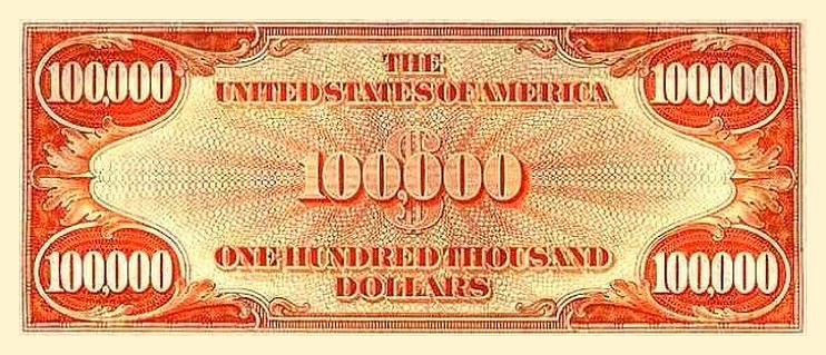 new 100000 dollar bill