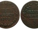 Swiss ½ batzen coin