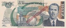 Ten peso note Series B specimen