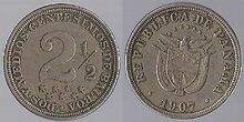 Panama 2½ centesimos 1907