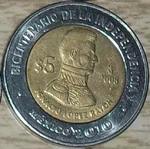 Ignacio Lopez Rayon 5 peso coin 2008