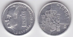Spain 1 peseta 1998