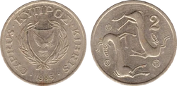 Cyprus 2 cents 1983