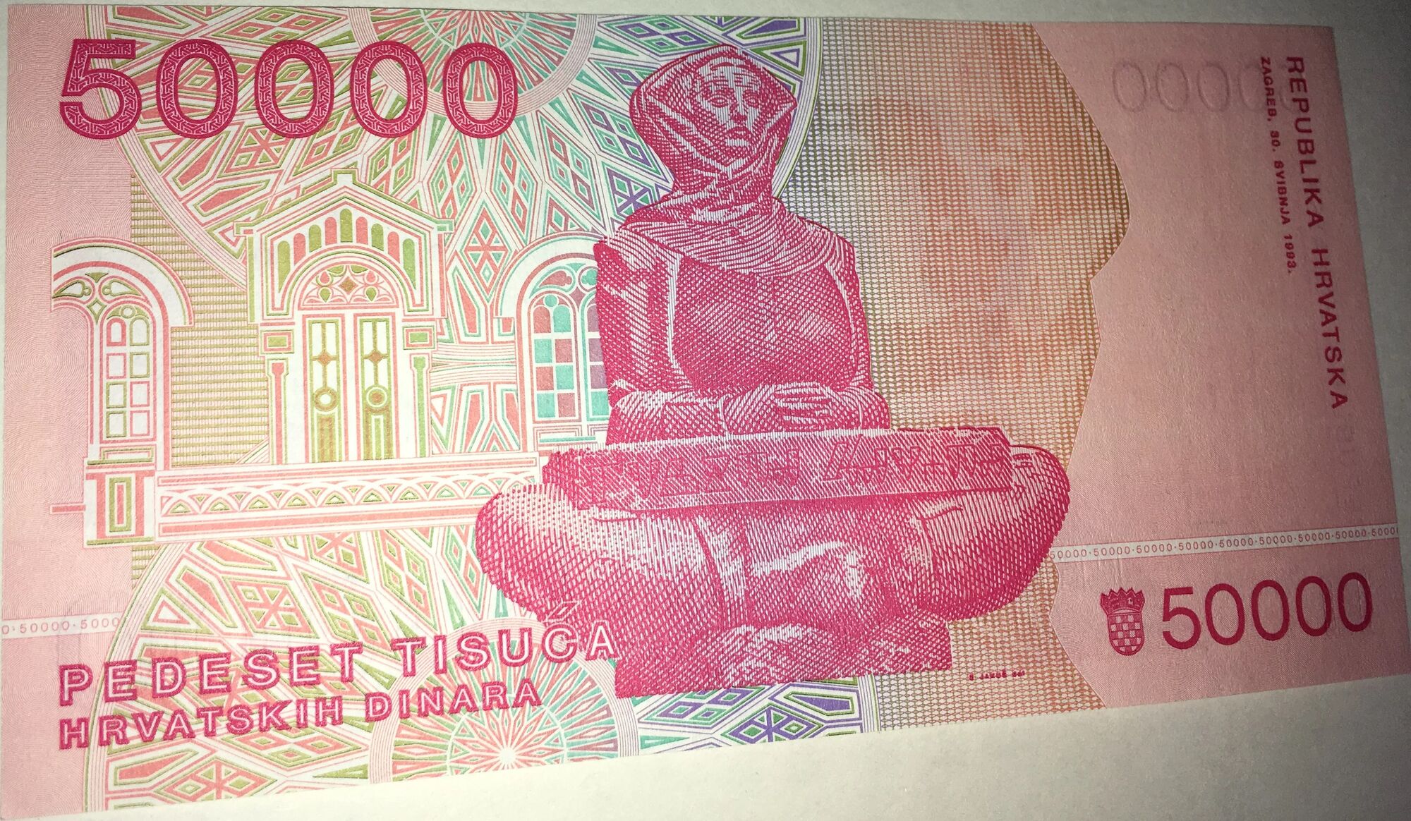 Republika hrvatska 50000 dinara berapa rupiah