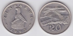 Zimbabwe 20 cents 1997