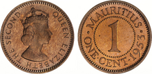 Mauritius 1 cent 1953