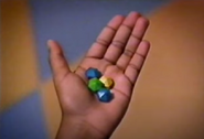 The gushers in the child's hand.