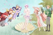 From LambCat's Twitter: "A Cursed Princess Club take on Botticelli's "The Birth of Venus"".[2]