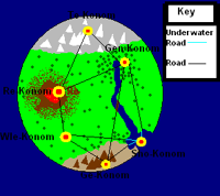 A map of the Konom Roads included on the original page