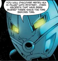 Whenua revealing the truth of the Toa Metru to the Toa Nuva