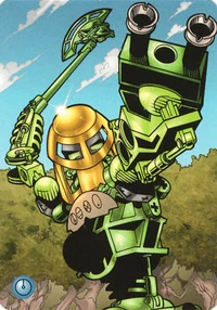 Lewa sporting his Golden Kanohi.