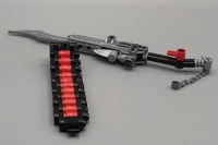 Raeys' main Toa Tool, the Cordak Gunblade, alongside a belt holding Cordak cardridges.