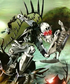 Reidak exiting his Toa Canister on Voya Nui.