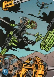 Nui-Rama fitted with Infected Kanohi