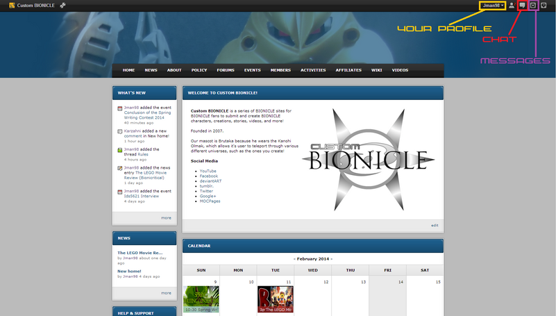 Custom BIONICLE Website 2014 - Short Guide