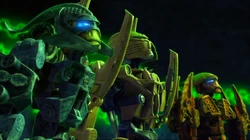 Ackar, Kiina, and Mata Nui in the Laboratory of the Great Beings