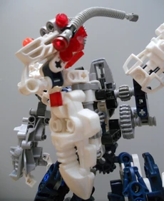 A close-up of Bukach's head injury... just when you thought BIONICLE was safe for children.