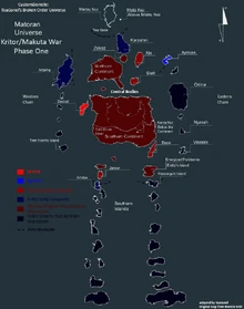The Matoran Universe by the end of the first half of the war.