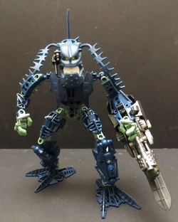 Bioka posing with his Shadow Blaster.