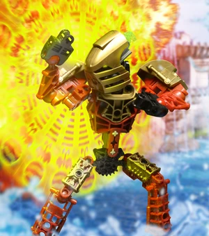 Lhikan battling an unseen opponent in Ga-Metru.