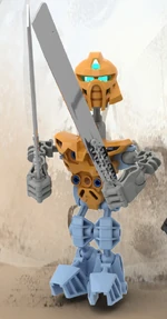 Solstice attempting to battle the Brotherhood of Makuta before enslavement.