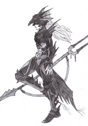 Kain Highwind, a dragoon working with Vincent.