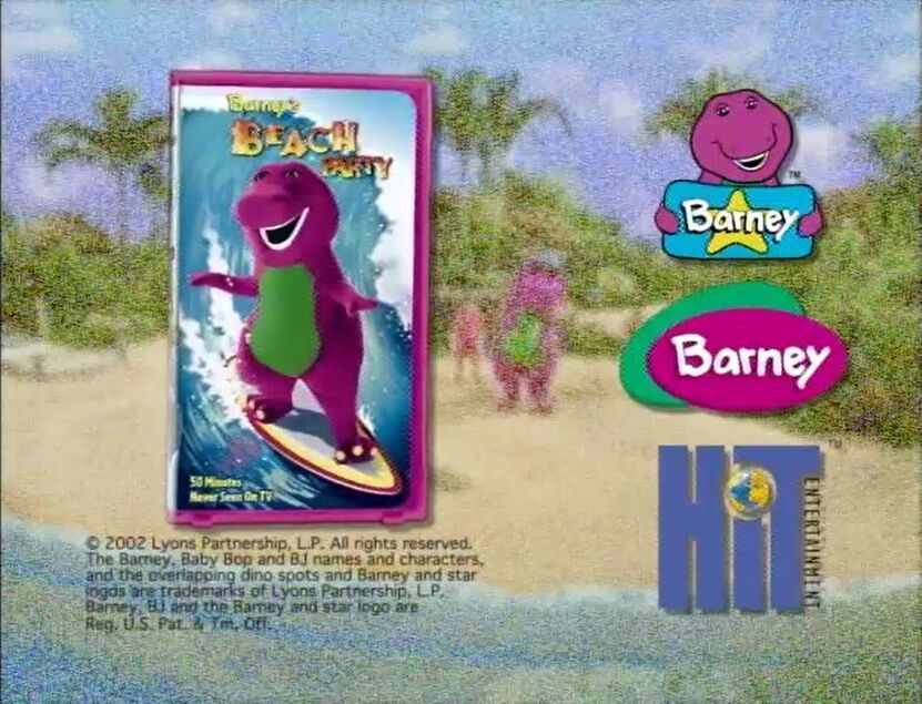 Previews From Barney S Beach Party Vhs And Dvd Re Releases 02 19 Custom Time Warner Cable Kids Wiki Fandom