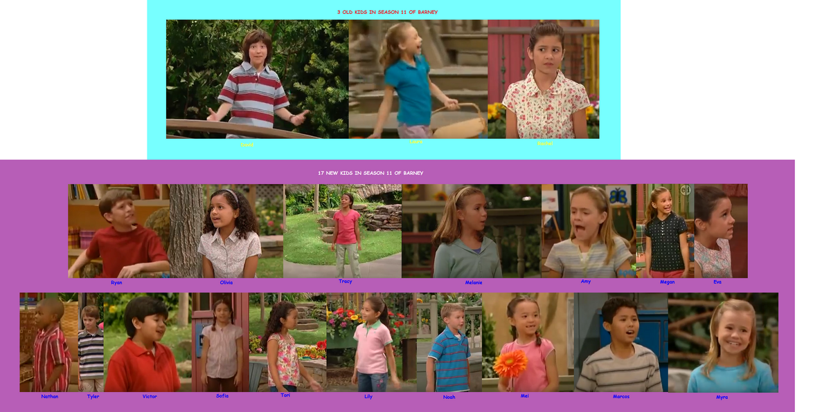 Old And New Kids In Season 11 Of Barney And Friends Battybarney2014s