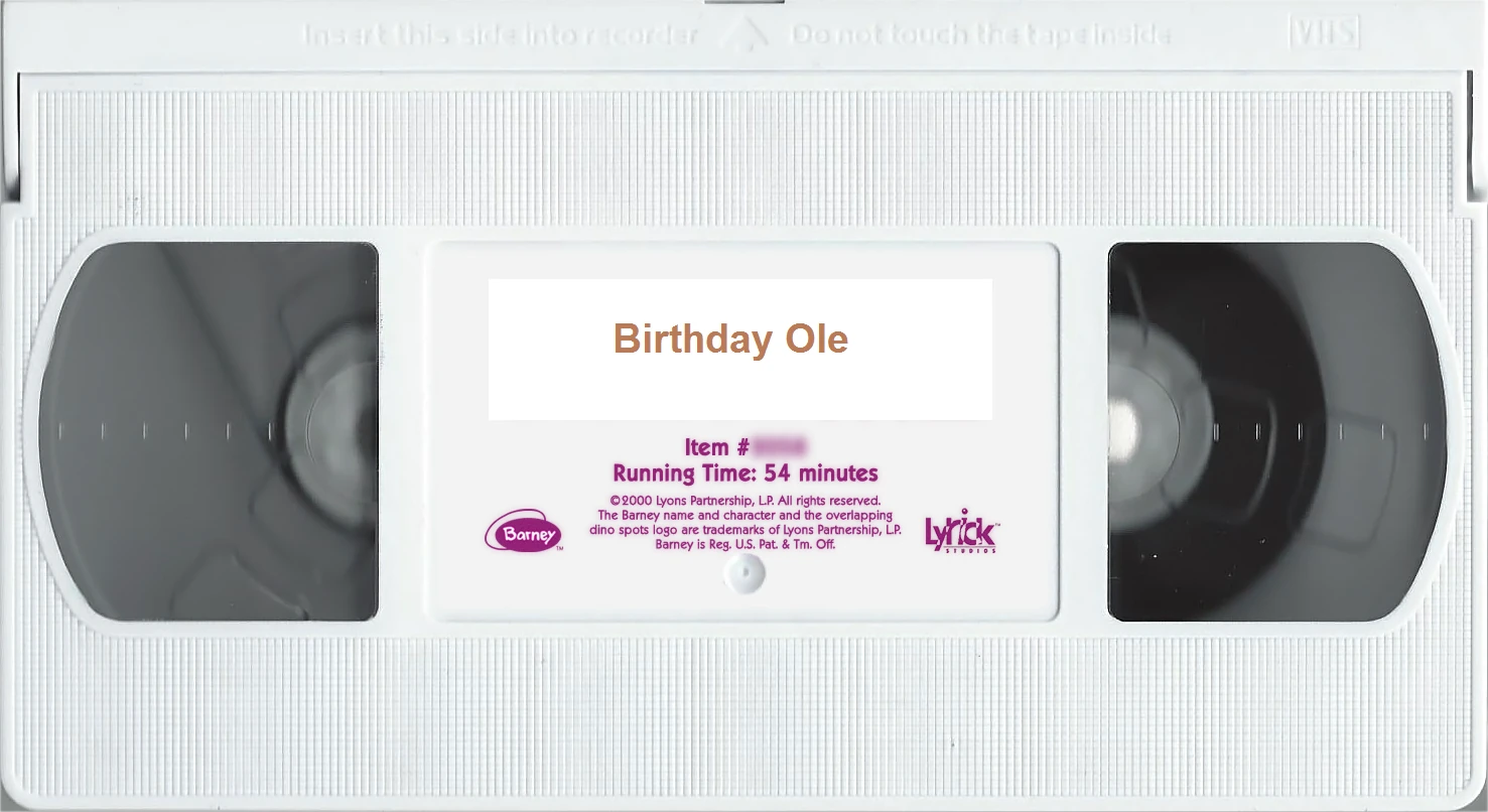 Opening and Closing to Barney: Birthday Ole 2005 VHS | Custom Time Warner  Cable Kids Wiki | Fandom