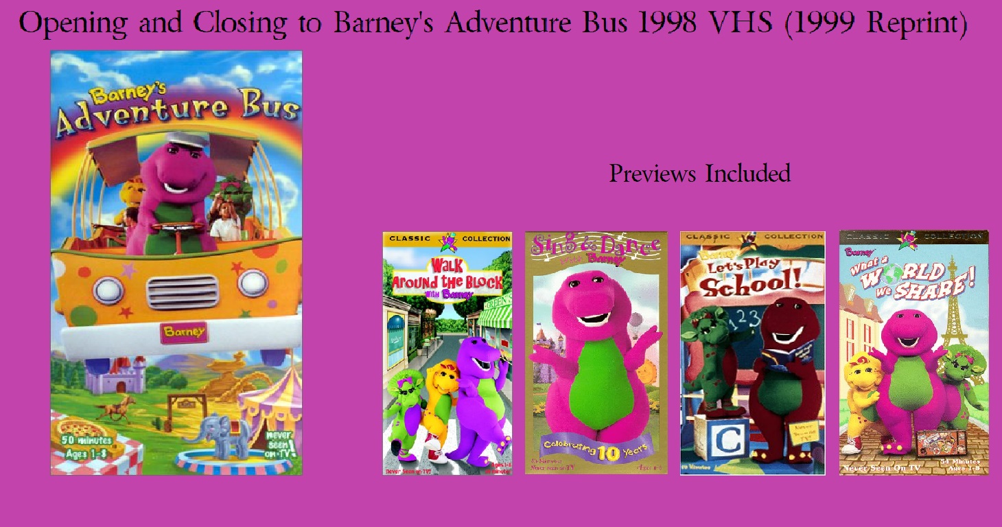 Trailers From Barney S Adventure Bus 1998 Vhs 1999 Reprint Custom Time Warner Cable Kids Wiki Fandom