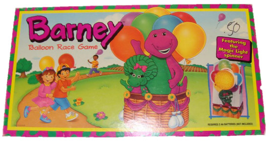 Barney Balloon Race Board Game Battybarney2014s Version Custom