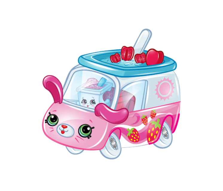 Shopkins Cutie Cars Popcorn Moviegoer, Single Pack 2 White Van 