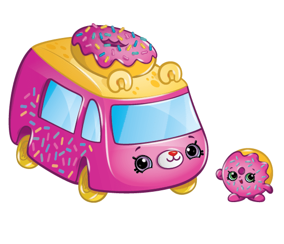 Shopkins Cutie Cars Hearts Blue, Pink and White