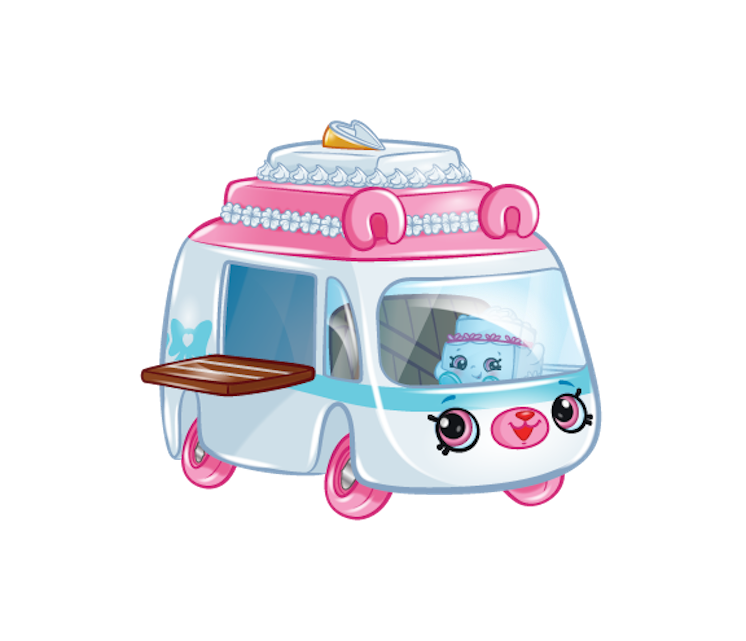 Shopkins Cutie Cars Popcorn Moviegoer, Single Pack 2 White Van 