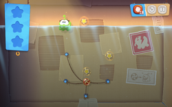 CUT THE ROPE REMASTERED, LEVEL : 1 - 24, EVAN'S HOME, 3 Star, APPLE  ARCADE EDITION