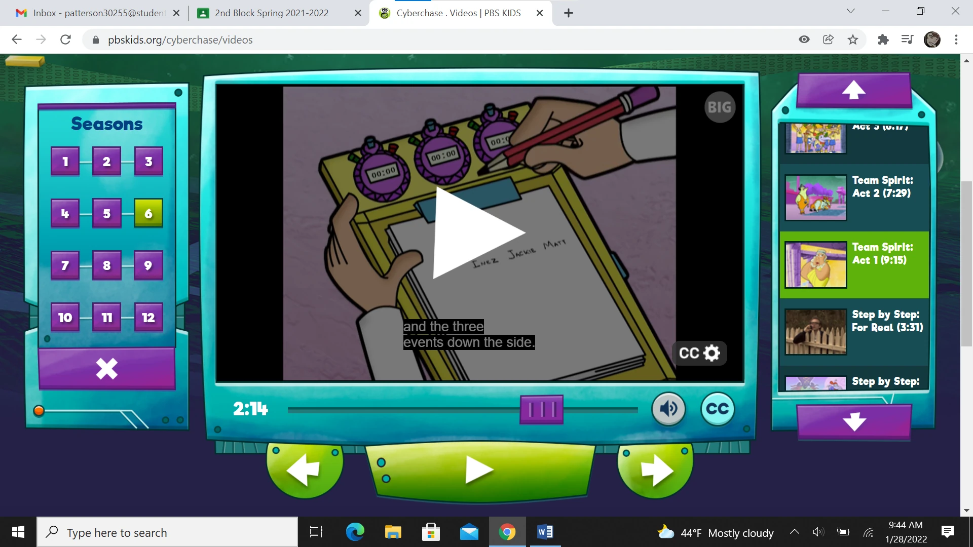 Cyberchase Characters Slider